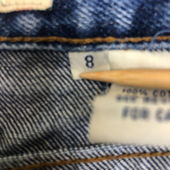 Vintage Zana Di Girls Acid Dye Wash Jeans Sz 8 Hip Hugger Flare Legs Hong Kong - Picture 11 of 12